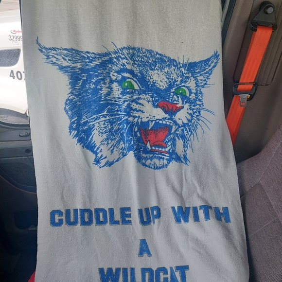2 BAD AZZ Wildcats Beach Towels UK University Of Kentucky VINTAGE - Picture 5 of 7